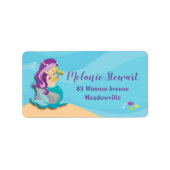 Zeemeermin Ocean Creatures Adresetiketten Etiket (Voorkant)