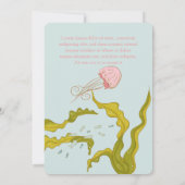 Zeemeermin Ocean Girl Roze Baby shower Uitnodiging (Achterkant)