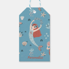 Zeemeermin Ocean Zee Kids Verjaardagsfeest Cadeaulabel