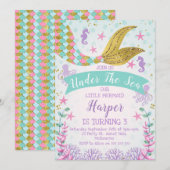 Zeemeermin of in het kader van de uitnodiging tot  (Voorkant / Achterkant)