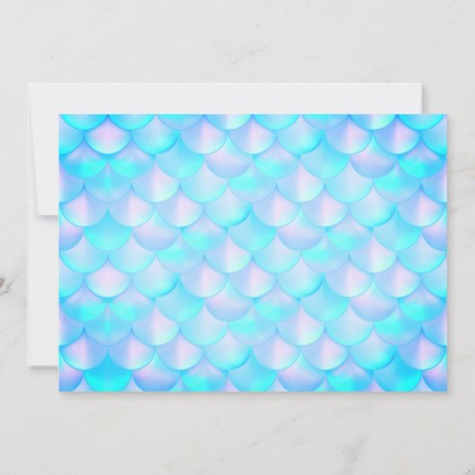 Zeemeermin of onder het Zee Aqua Blauwgroen verjaa Kaart (Achterkant)