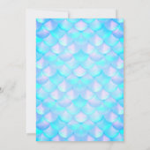 Zeemeermin of onder het Zee Splash Aqua Blauwgroen Kaart (Achterkant)