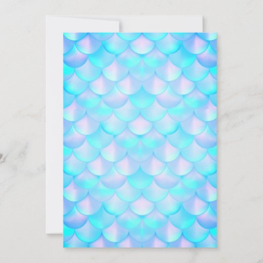Zeemeermin of onder het Zee Splash Aqua Blauwgroen Kaart (Achterkant)