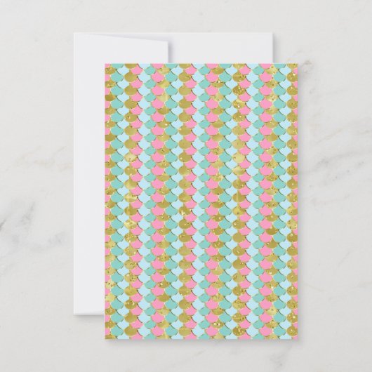 Zeemeermin of onder het Zee Verjaardag behuizing K Kaart (Achterkant)