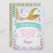 Zeemeermin of onder het Zee verjaardagskaart Kaart (Voorkant / Achterkant)