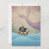 Zeemeermin of piraat Baby shower Kaart (Achterkant)