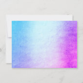 Zeemeermin Ombre | Blauw Roze Paarse Staartdouche Kaart (Achterkant)