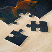 Zeemeermin Omringd Door Fantasie Schilderij Van Vi Legpuzzel (Zijkant)