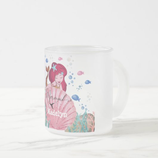 🧜  zeemeermin onder de naam Zee Matglas Koffiemok (Voorkant rechts)