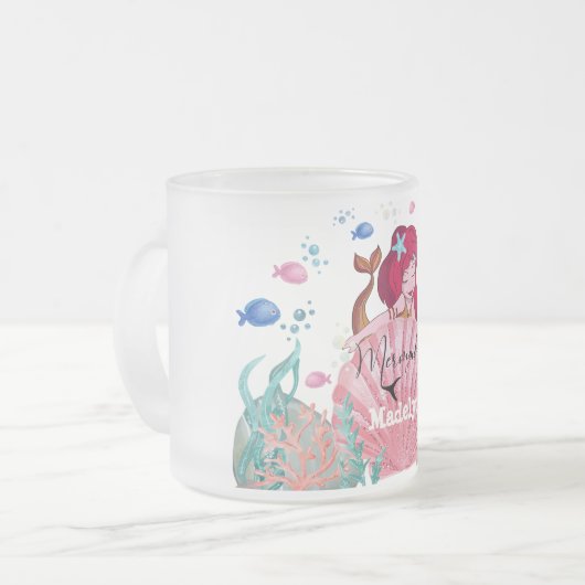 🧜 ‍ zeemeermin onder de naam Zee Matglas Koffiemok (Voorkant links)