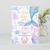 Zeemeermin onder de uitnodiging tot vrijdag van he (Staand voorkant)