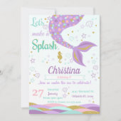 Zeemeermin onder de uitnodiging tot vrijdag van he (Voorkant)