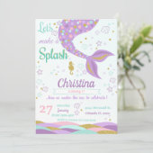 Zeemeermin onder de uitnodiging tot vrijdag van he (Staand voorkant)