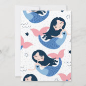 Zeemeermin onder de uitnodiging tot vrijdag van he (Achterkant)