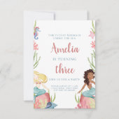 Zeemeermin onder de uitnodiging tot vrijdag van he (Voorkant)