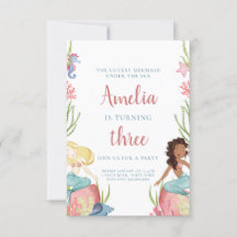 Zeemeermin onder de uitnodiging tot vrijdag van he