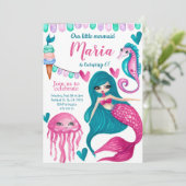 Zeemeermin onder de uitnodiging tot vrijdag van he (Staand voorkant)