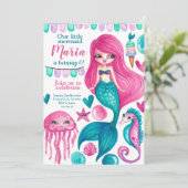 Zeemeermin onder de uitnodiging tot vrijdag van he (Staand voorkant)