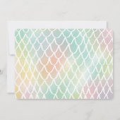 Zeemeermin onder de uitnodiging van het zee verjaa (Achterkant)