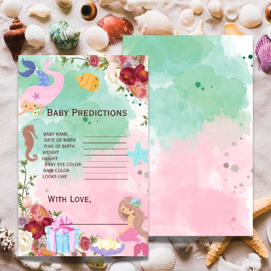 Zeemeermin onder de voorspelling van het Zee Baby 