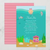 Zeemeermin Onder de Zee Baby Shower Bedankt (Voorkant / Achterkant)