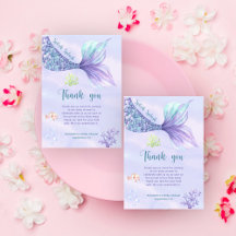 Zeemeermin Onder de zee Dank je wel Baby shower