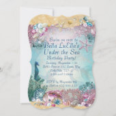 Zeemeermin onder de zee feestuitnodigingen kaart (Voorkant)