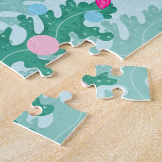 Zeemeermin onder de Zee gepersonaliseerde naam Legpuzzel (Zijkant)