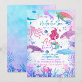 Zeemeermin onder de zee kaart (Voorkant / Achterkant)