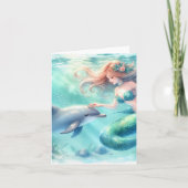 Zeemeermin Onder de Zee Kust Bedankkaart (Voorkant)