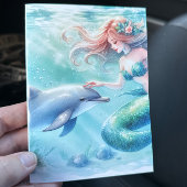 Zeemeermin Onder de Zee Kust Bedankkaart