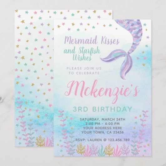 Zeemeermin, Onder de Zee, Magisch Kaart (Voorkant / Achterkant)