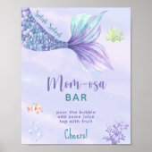 Zeemeermin onder de zee Momosa bar Poster (Voorkant)