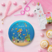 Zeemeermin onder de Zee Oceaan Papieren Bordje (Feest)