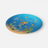 Zeemeermin onder de Zee Oceaan Papieren Bordje (Gekanteld)