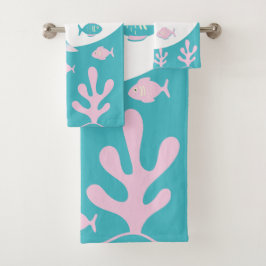 Zeemeermin Onder de Zee Pastel Roze Blauwe Meisjes Bad Handdoek
