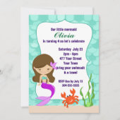 Zeemeermin onder de Zee Pool Party Kaart (Voorkant)