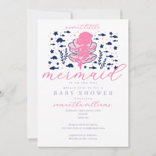 Zeemeermin Onder De Zee Sirene Meisje Baby Shower Kaart