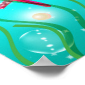 Zeemeermin onder de Zee Strand Verjaardagsfeest Ba Poster (Hoek)