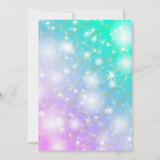 Zeemeermin Onder De Zee Verjaardag Kaart (Achterkant)