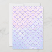 Zeemeermin onder de zee verjaardagsuitnodiging kaart (Achterkant)