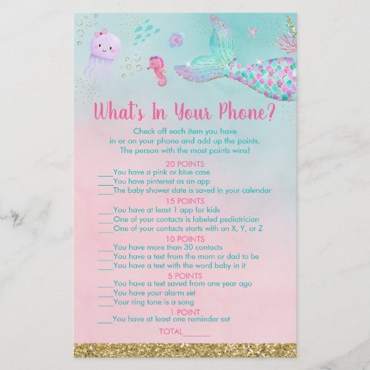 Zeemeermin Onder De Zee Wat Zit Er In Jouw Telefoo (Voorkant)