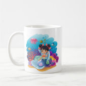 Zeemeermin onder de zeeen mok voor strandmeisjes (Links)