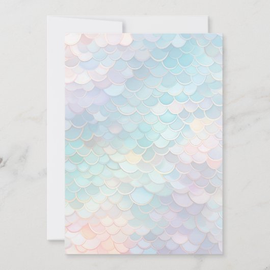 Zeemeermin onder het Baby shower Zee Kaart (Achterkant)