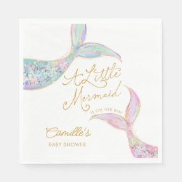 Zeemeermin onder het Baby shower Zee Servet