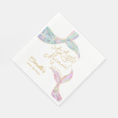 Zeemeermin onder het Baby shower Zee Servet (Hoek)