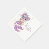 Zeemeermin onder het Baby shower Zee Servet (Hoek)