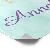 Zeemeermin onder het Poster van de Birthday-Zee (Hoek)