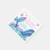 Zeemeermin onder het Water Verjaardagsfeest Servet (Hoek)