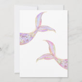 Zeemeermin onder het Zee 1e verjaardag Kaart (Achterkant)